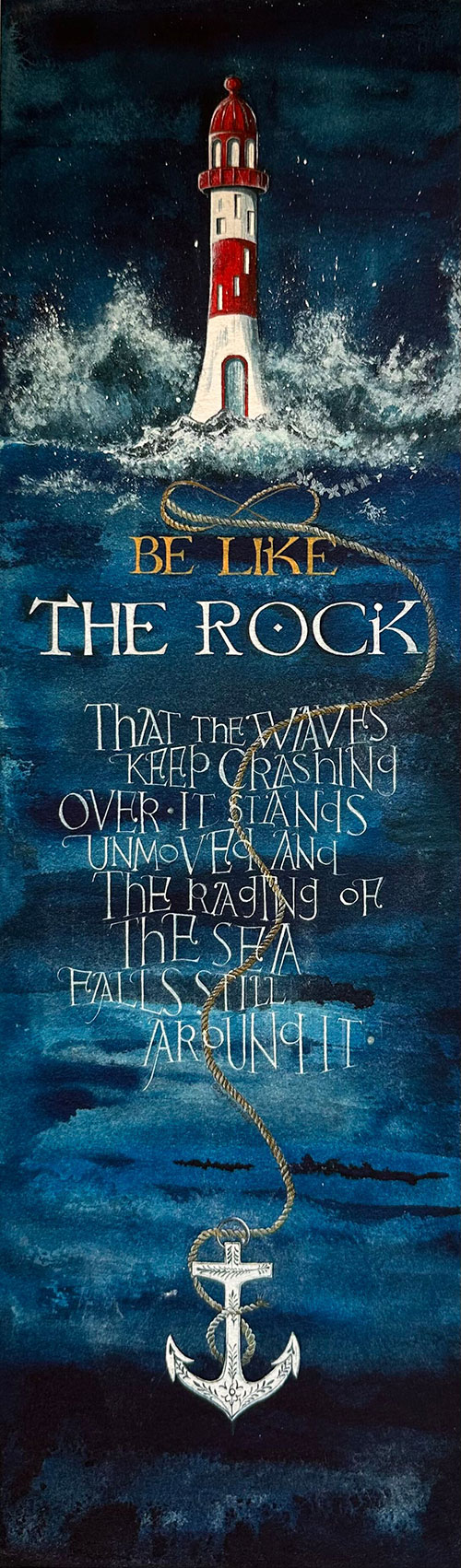 Be Like The Rock Calligraphy art print